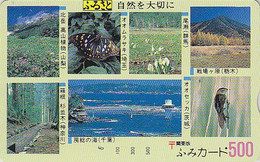 Carte Japon - Animal Animaux - Oiseau & PAPILLON - Japan Bird & BUTTERFLY Card - Vogel & SCHMETTERLING Karte - Papillons