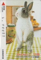 Carte Prépayée JAPON - ANIMAL - LAPIN 1100 - RABBIT JAPAN Bus Card - KANINCHEN CONIGLIO KONIJN CONEJO - FR 116 - Conejos