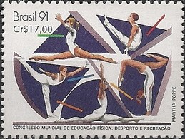 BRAZIL - SPORTS WORLD CONGRESS 1991 - MNH - Gymnastics