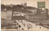 69 - Lyon 5 - Pont Tilsitt - Cathédrale Et Coteau De Fourvière - éd. E. R. 293 (animée - Circulée 1918) - Lyon 5