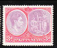 St Kitts-Nevis 1938-48 KG VI Medicinal Spring 3p MLH - St.Kitts E Nevis ( 1983-...)