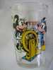 VERRE A MOUTARDE PUBLICITAIRE DECORE DESSIN ANIME  MICKEY ET MINNIE - Vasos