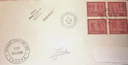 Lettre Terre Adélie Dumont D'Urville POSTE EN MER. LADY FRANKLIN. TP Canada 15 12 82 EPF Paul Emile Victor PEV - Unused Stamps