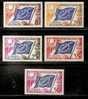 FRANCE - SERVICE 1958 -59 Conseil De L´Europe - Yvert # 17/21 - * MINT  (LH) - Neufs