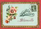 DEP 50 BLAINVILLE SUR MER UN BAISER BELLE CARTE RARE - Blainville Sur Mer