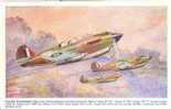 Curtis Tomahawk Salmon Watercolour Post Card - 1939-1945: 2ème Guerre