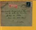 696 Op Aangetekende Brief Met Stempel NIVELLES   (VK) - 1936-1957 Col Ouvert