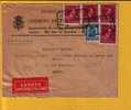426+691op EXPRES-brief Met Telegraafstempel NAMUR , Brief Met Hoofding "CHEMINS DE FER VICINAUX"   (VK) - 1936-1957 Open Collar