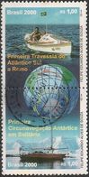 BRAZIL - SE-TENANT SAILING FEATS OF AMYR KLINK 2000 - USED - Antarctische Expedities