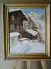 - CHALET EN MONTAGNE . HUILE SUR TOILE  SIGNEE . ENCADREE - Oelbilder