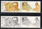 BULGARIA / BULGARIE - 2007 - Ecrivaint Emilian Stanev - 1v. Normal + 1v Noir(shvarz Drucke) Avec Vignet** - Unused Stamps