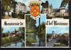 79 CHEF BOUTONNE Multivue, Hotel De Ville, Chateau Javarzay, Eglise, Ed CIM 115, CPSM 10x15, 1971 - Chef Boutonne