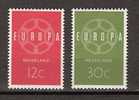 NVPH Netherlands Nederland Niederlande Pays Bas Holanda  727-728 MNH Europa Zegels Europe Stamps Timbres Sellos D´Europa - 1959