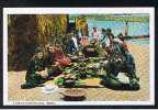 Early Ethnic Postcard A Native Feast Or Luau Hawaii U.S.A. USA - Ref 330 - Big Island Of Hawaii