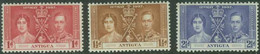 ANTIGUA..1937..Michel # 75-77...MLH. - 1858-1960 Colonia Britannica