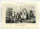 - CHATEAU DE SALLEBRUNEAU PRES SAUVETERRE  (gironde) . LITHO DU MILIEU DU XIXe S. ISSUE DE LA  "GUIENNE MONUMENTALE" - Litografía