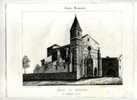 - EGLISE DE MONPAZIER ARROND.T DE BERGERAC (dordogne) . LITHO DU MILIEU DU XIXe S . ISSUE DE LA  "GUIENNE MONUMENTALE" - Litografía