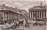 Photographic "Glosso" (glossy) PC Bank Of England And Royal Exchange Tuck 1913 Great Eastern Coach, Bus - Banques