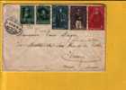 299+300+302/4 Op Brief Met Stempel ANTWERPEN Naar Suisse (VK) - Covers & Documents