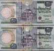 EGYPT / 20 POUNDS / 2 NOTES WITH DIFF. WMK / UNC. / 3 SCANS . - Egypte