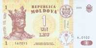 Moldova-1 Ley 2005 UNC - KING - Moldawien (Moldau)