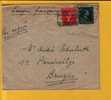 644+690 Op EXPRES-brief Met Spoorwegstempel BOITSFORT / BOSCHVOORDE  (VK) - 1936-1957 Open Kraag
