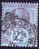 GRAN BRETAGNA 1887 Nr 95 REGINA VITTORIA GIUBILEO 2 1/2 D  TIMBRO TONDO RIQUADRATO LONDON 14 My 1898 - Perforés