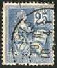 FRANCIA 1900 - 01 TIPO " MOUCHON" 25 CENT AZZURRO PERFIN  "GH... - Perfored Stamps - Usados