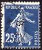 FRANCIA 1907 NR 140 Seminatrice 25 CENT AZZURRO  - PERFIN  "O.." - Perfored Stamps - Used Stamps