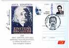 Enteire Postal With  Nobel Prize  ALBERT EINSTEIN Cancell 2005 SIBIU Of Romania. - Albert Einstein