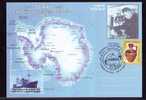 SHIP "OBI" ICEBREAKER ,EXPEDITION "SAE1" IN ANTARCTICA 2005,CARD PENGUIN PMK. - Spedizioni Artiche