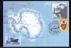 SHIP "OBI" ICEBREAKER ,EXPEDITION "SAE1" IN ANTARCTICA 2005,CARD PENGUIN PMK. - Pinguini