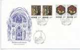 Norway FDC Nidarosdomen Complete Set In 2 Pairs With Nice Cachet 26-11-1986 - FDC