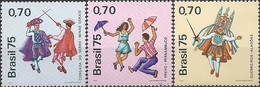 BRAZIL - COMPLETE SET FOLK DANCES 1975 - MNH - Dance