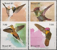 BRAZIL - COMPLETE SET HUMMINGBIRDS 1981 - MNH - Hummingbirds