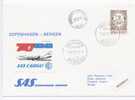 Denmark First SAS Flight B-747/Combi Copenhagen - Bergen 13-12-1977 - Cartas & Documentos