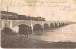 ETAPLES SUR MER Pas De Calais 62 : Pont Du Chemin De Fer Ligne De Paris Avec Train Locomotive Wagons 1919 - Etaples