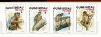 Guinea Bissau GUINE 1992 WWF SCIMMIE Fauna Animal Monkeys Monkey Complete Set 4v. ** - Monkeys