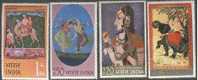 S. G. 681-684, India, Elephant, Camel, Folk Dance, Bride, Miniature Paintings, MNH 1973, S. G. 681-684, India - Unused Stamps