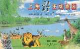 Tiger Lion Swan Deer  Bird Shanghai Wild Animal Park Ad  ,    Prepaid Card  , Postal Stationery - Rhinozerosse