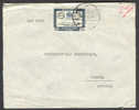 Jordan Kingdom Of, Arab Bank Ltd. Airmail Deluxe Jerusalem Cancel Cover 1956 To Austria Arab Postal Congress Stamps - Jordania