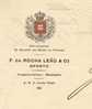 Da Rocha Leao, Oporto, Portugal 1902 Hofleverancier, Fournisseur De La Cour, By Appointment To His Majesty - Andere & Zonder Classificatie