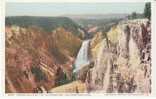 Lower Falls Of The Yellowstone River, Yellowstone Park, Detroit Photographic Co. #6535 1910s Vintage Postcard Waterfall - Parques Nacionales USA
