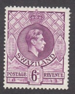 Swaziland 1938 King George VI  6d    SG34b    MH - Swaziland (1968-...)