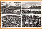 E366 Chexbres, Multi-vues. Cachet Chexbres Balcon Du Léman 1958 Vers Mont-sur-Rolle - Chexbres