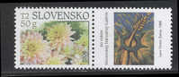 2008 SLOVAKIA - DAHLIA FLOWER DEFIN+TAB - Unused Stamps