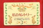 Japan Japon  Telefonkarte Télécarte Phonecard Telefoonkaart -  Rabbit  Hase  Kaninchen  Lapin - Lapins