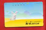 Japan Japon  Telefonkarte Télécarte Phonecard Telefoonkaart -  Rabbit  Hase  Kaninchen  Lapin - Conejos