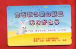 Japan Japon  Telefonkarte Télécarte Phonecard Telefoonkaart -  Rabbit  Hase  Kaninchen  Lapin - Lapins