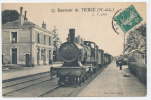 J 741 /CPA   TIERCE  (49)  SOUVENIR DE TIERCE   LA GARE - Tierce